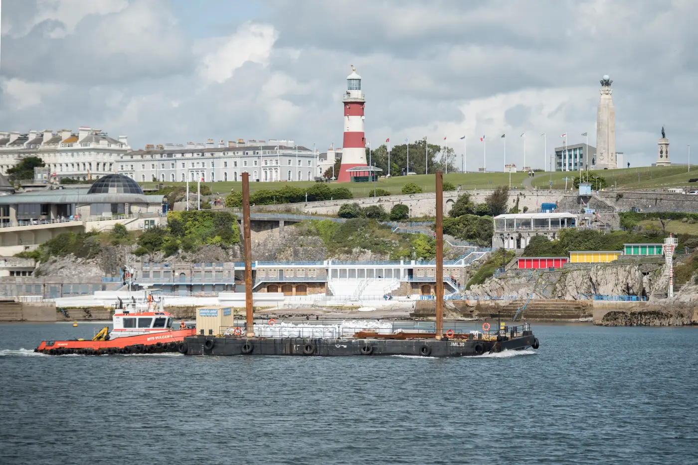 Jenkins,Marine,Jml30,Flat,Top,Pontoon,Platform,Pushed,By,Tug